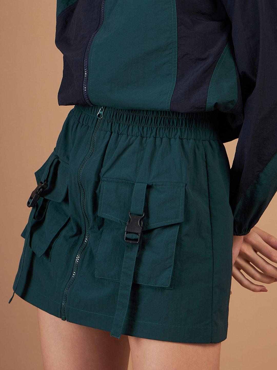 sassafras-front-zipper-cargo-style-mini-skirt