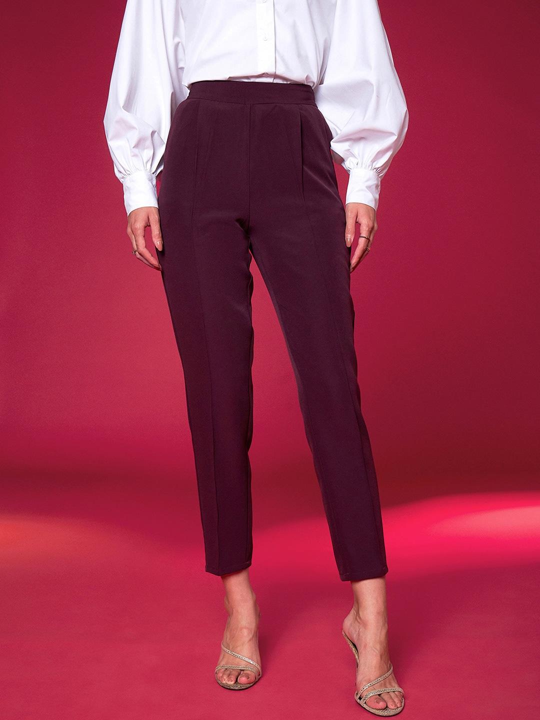 sassafras-women-tapered-fit-high-rise-cropped-pleated-peg-trousers