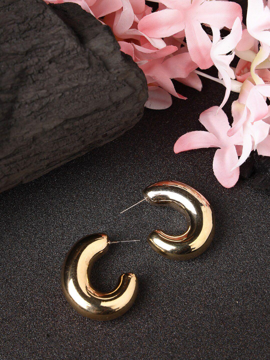 NVR Gold-Plated Circular Studs Earrings