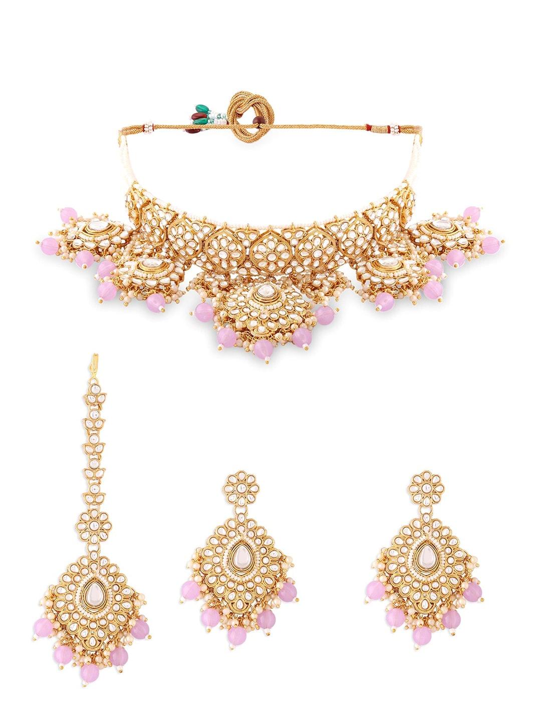 zaveri-pearls-gold-plated-kundan-&-pearls-studded-jewellary-set
