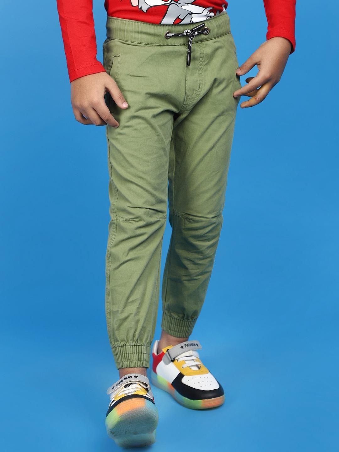 V-Mart Boys Mid-Rise Regular Fit Cotton Joggers Trousers