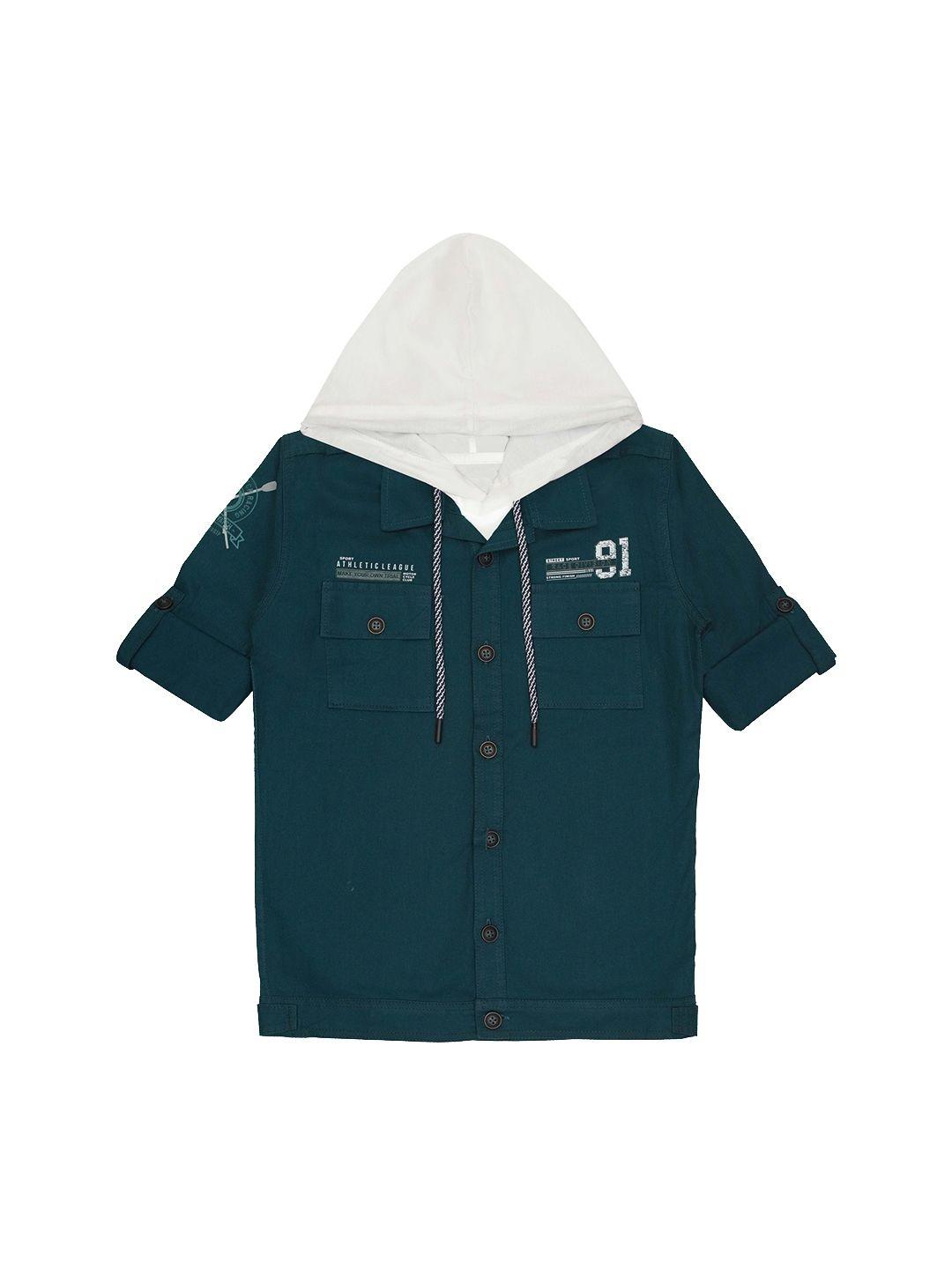 CAVIO Boys Spread Collar Lightweight Cotton Tailored Jacket With T-shirt