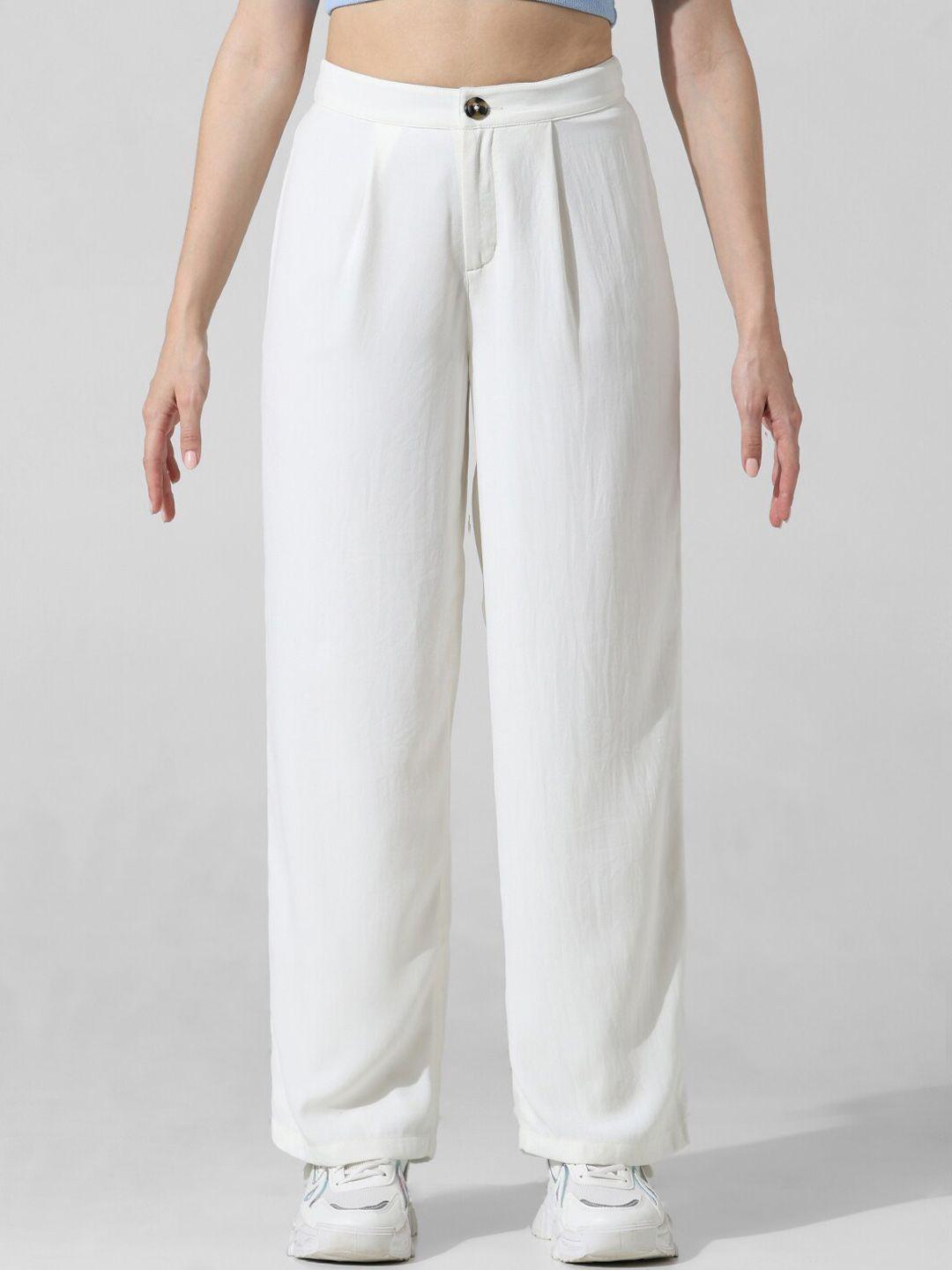 only-women-high-rise-pleated-parallel-trousers