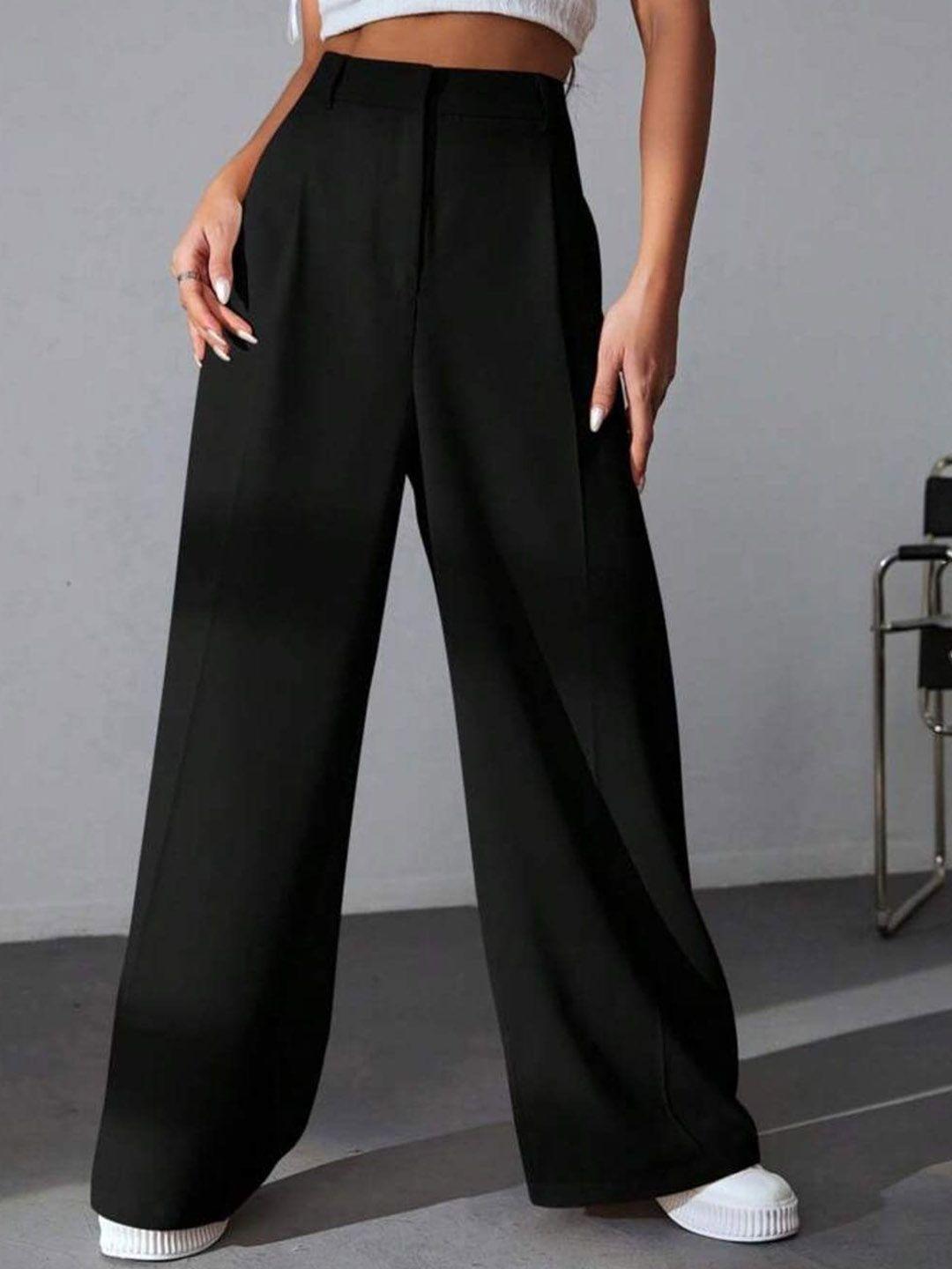 Next One Women Smart High-Rise Wide Leg Baggy Fit Trousers