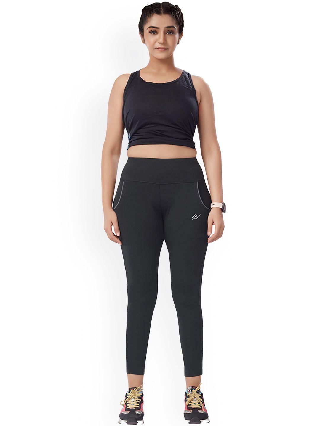 Civamee Women Logo Printed Detail Slim Fit Yoga Track Pants