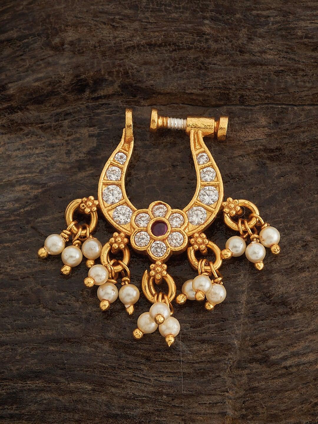 kushal's-fashion-jewellery-92.5-pure-silver-gold-plated-cz-studded-nosepin