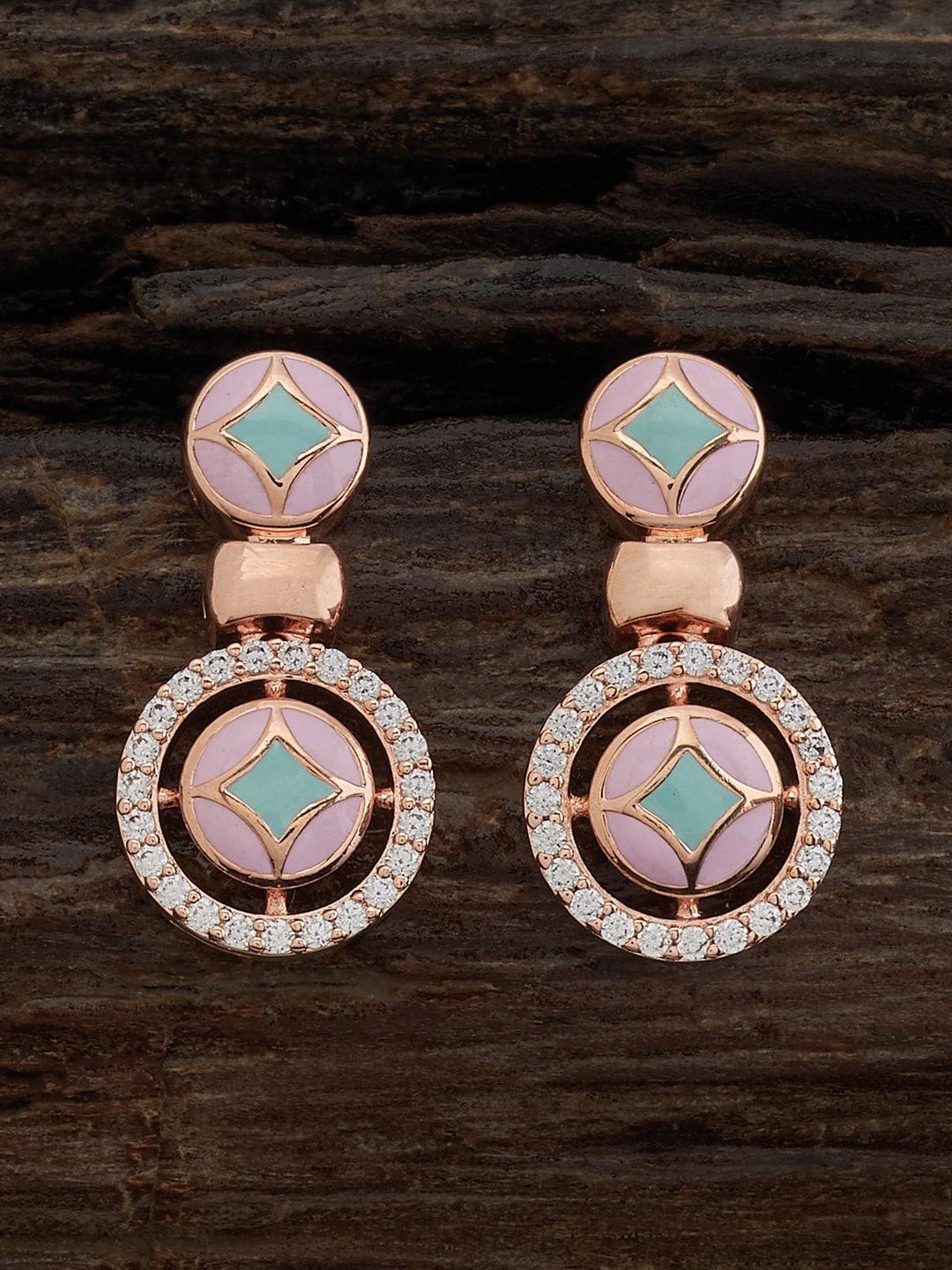 Kushal's Fashion Jewellery Circular Drop Earrings