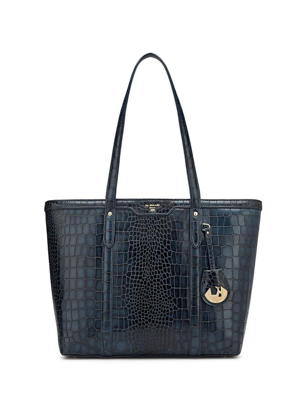 da-milano-textured-leather-structured-shoulder-bag-with-cut-work