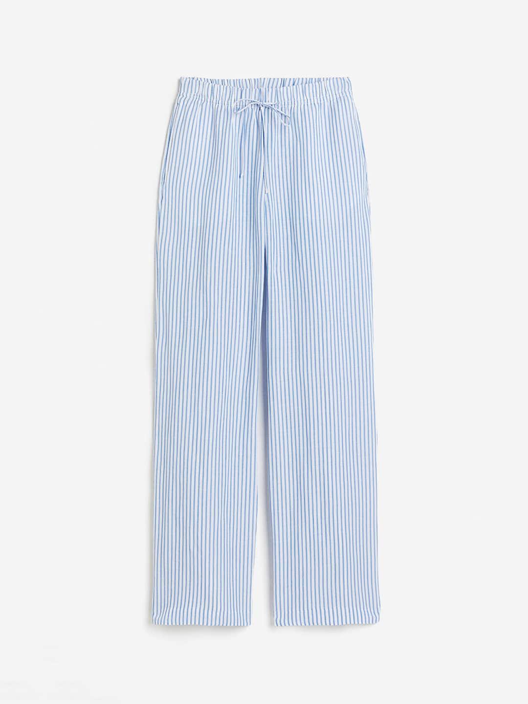 H&M Linen-Blend Pull-On Trousers