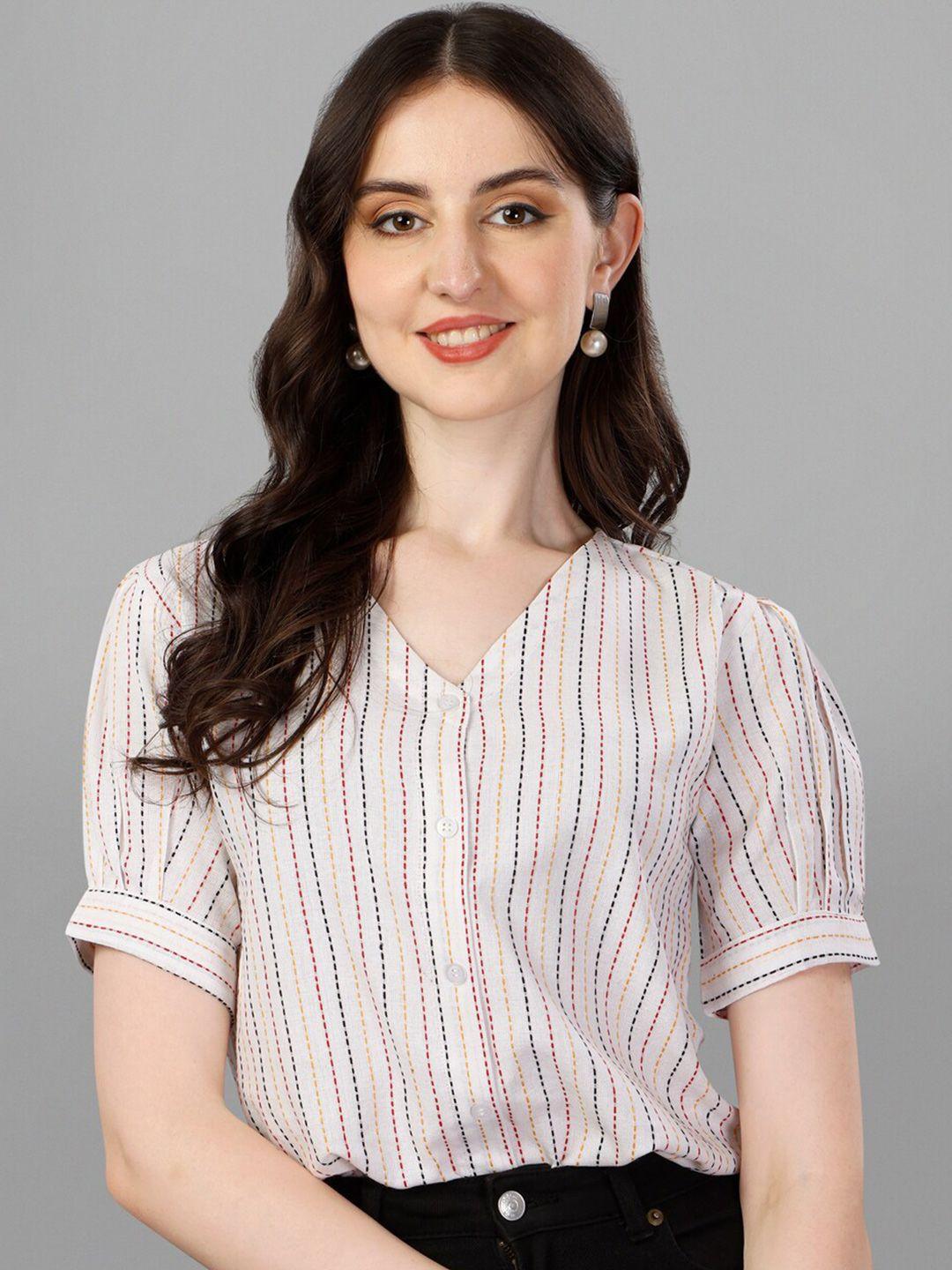 Kinjo Striped Cotton Shirt Style Top