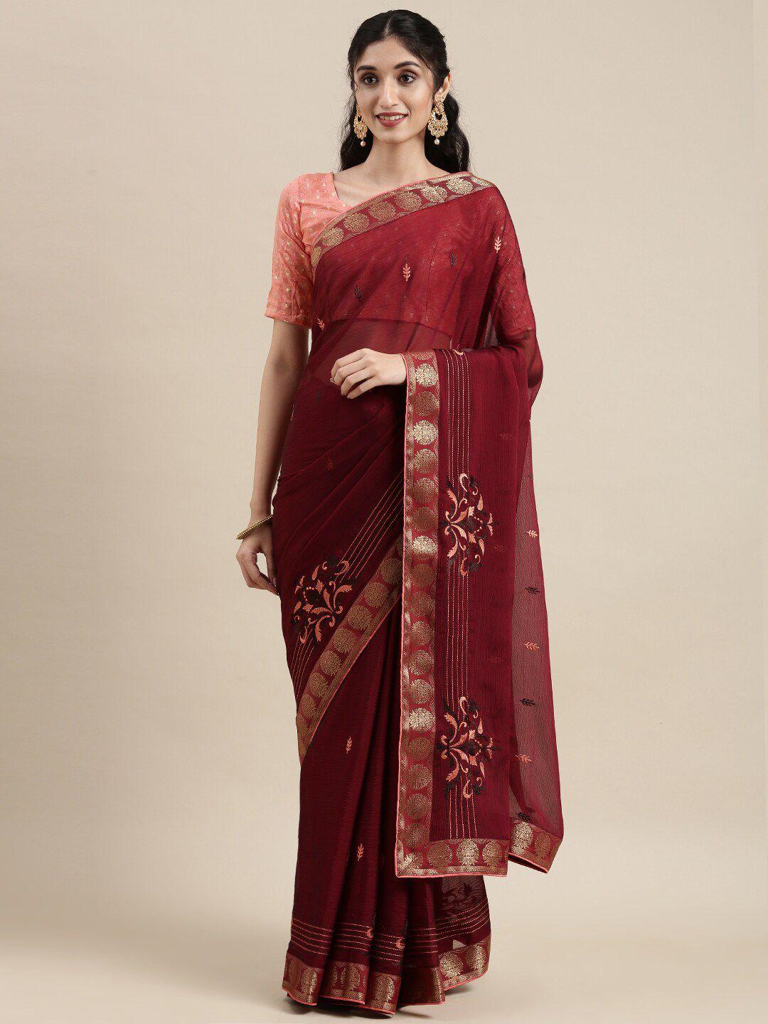 hritika-floral-embroidered-zari-saree