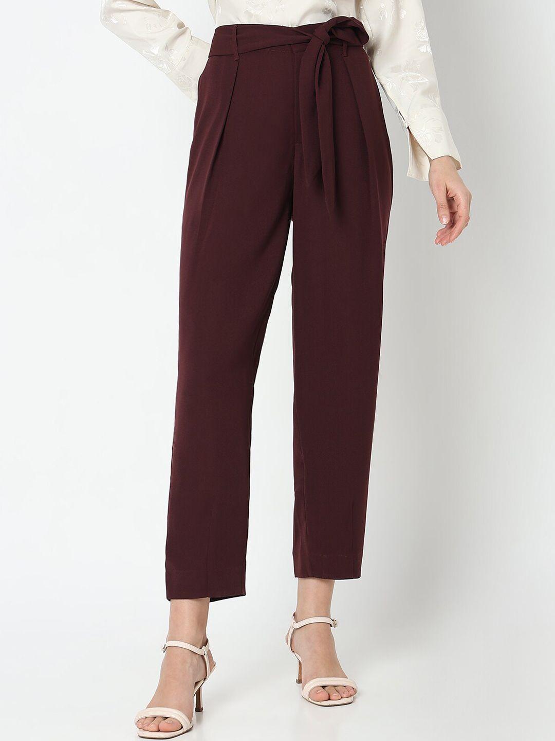 vero-moda-women-tapered-fit-high-rise-pleated-trousers