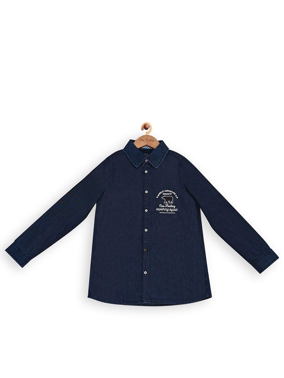 One Friday Boys Classic Opaque Casual Shirt