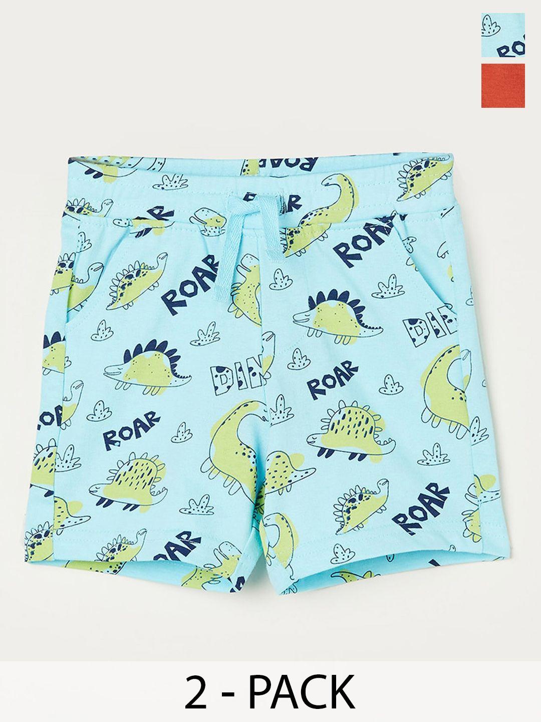 Fame Forever by Lifestyle Boys Pack Of 2 Printed Pure Cotton Shorts