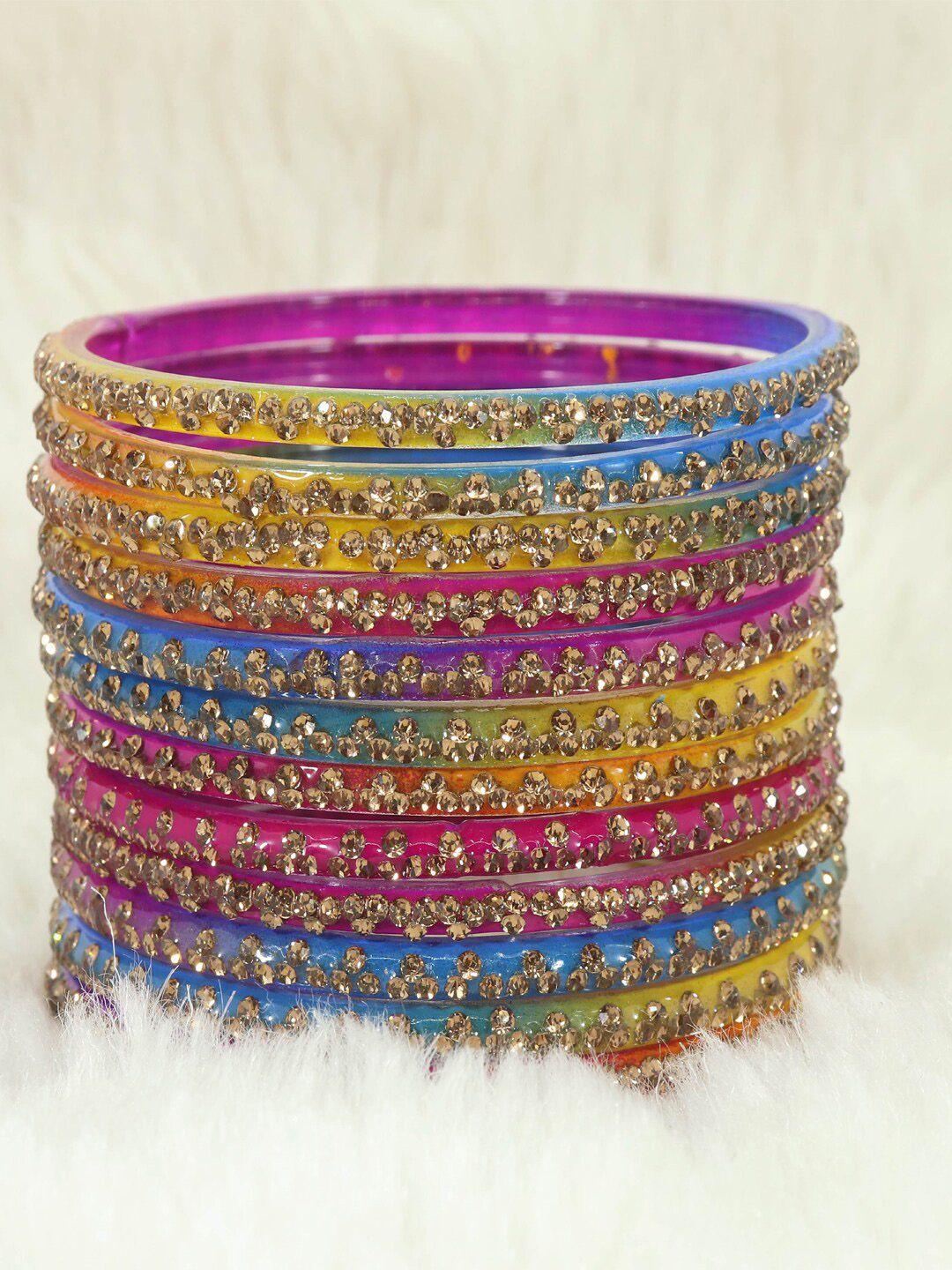 LAVAZZA Set Of 12 Crystals-Studded Bangles