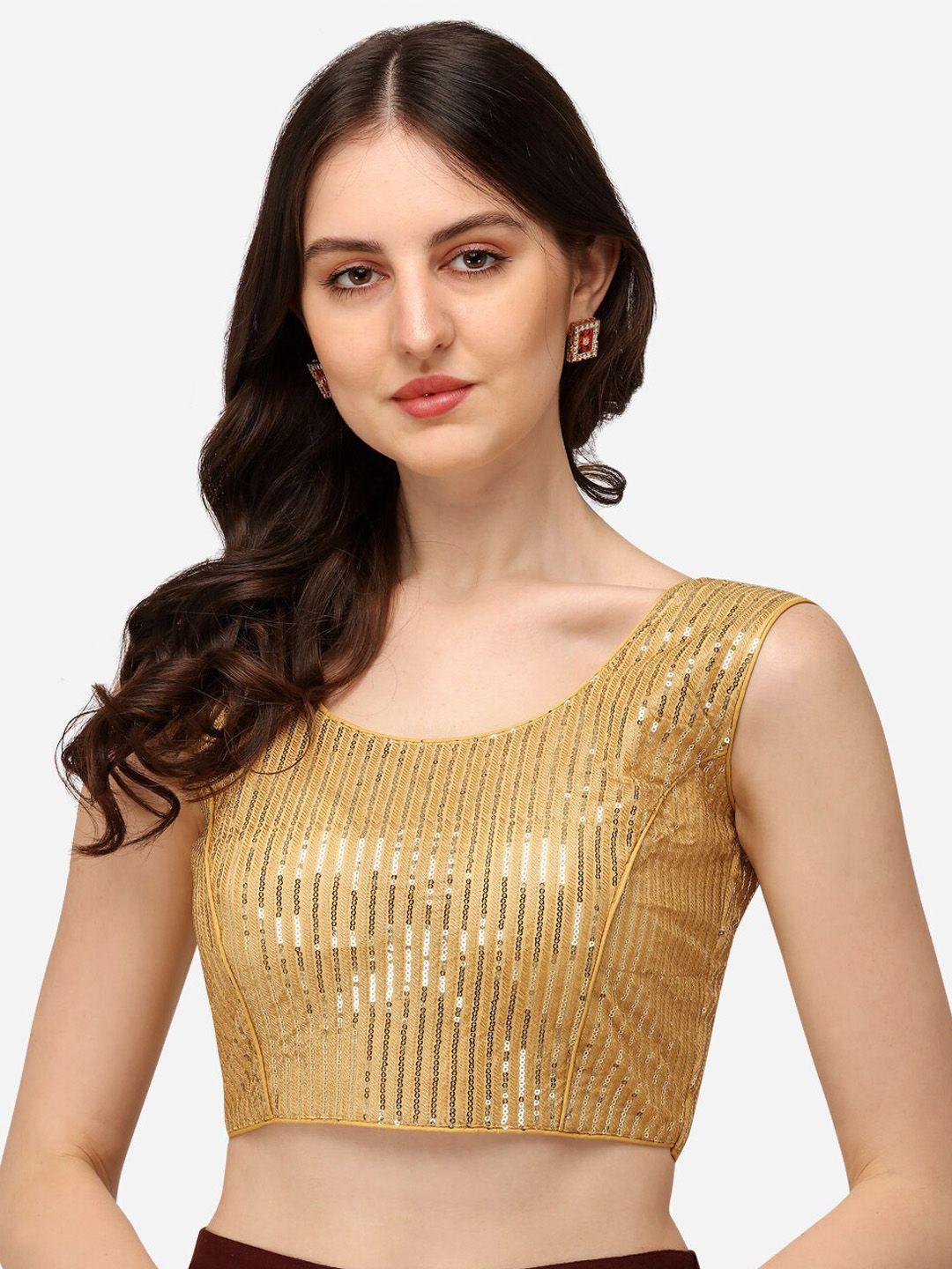 Mitera Embroidered & Sequences Work Saree Blouse
