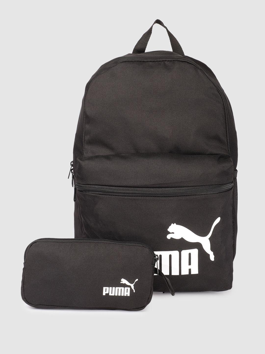 Puma Unisex Brand Logo Printed Phase Backpack with Zip Pouch