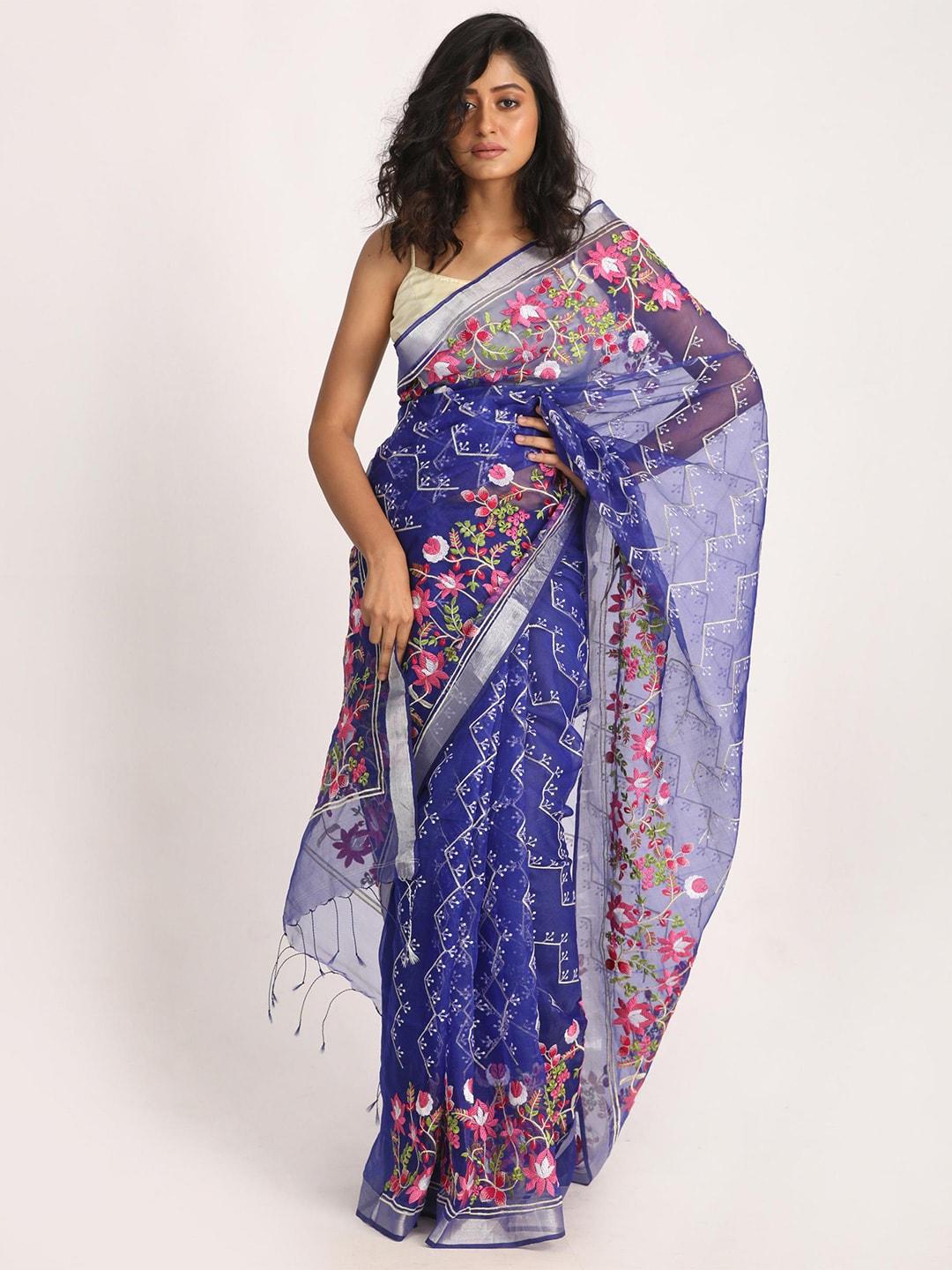 angoshobha-floral-embroidered-zari-art-silk-saree