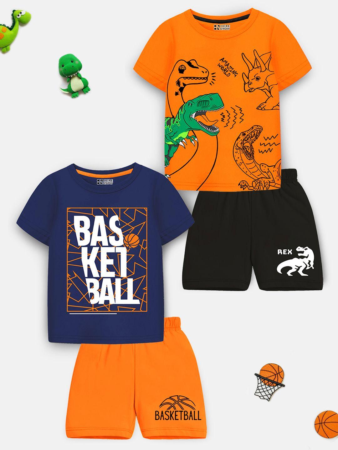 HERE&NOW Boys Printed T-shirt with Shorts
