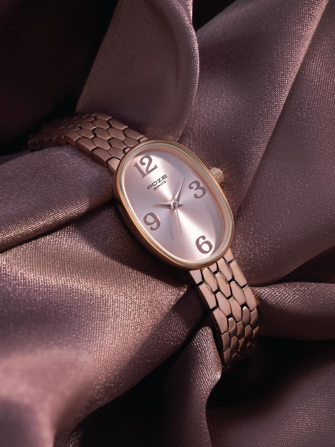 Sonata Poze Women Bracelet Style Straps Analogue Watch SP80052WM01W