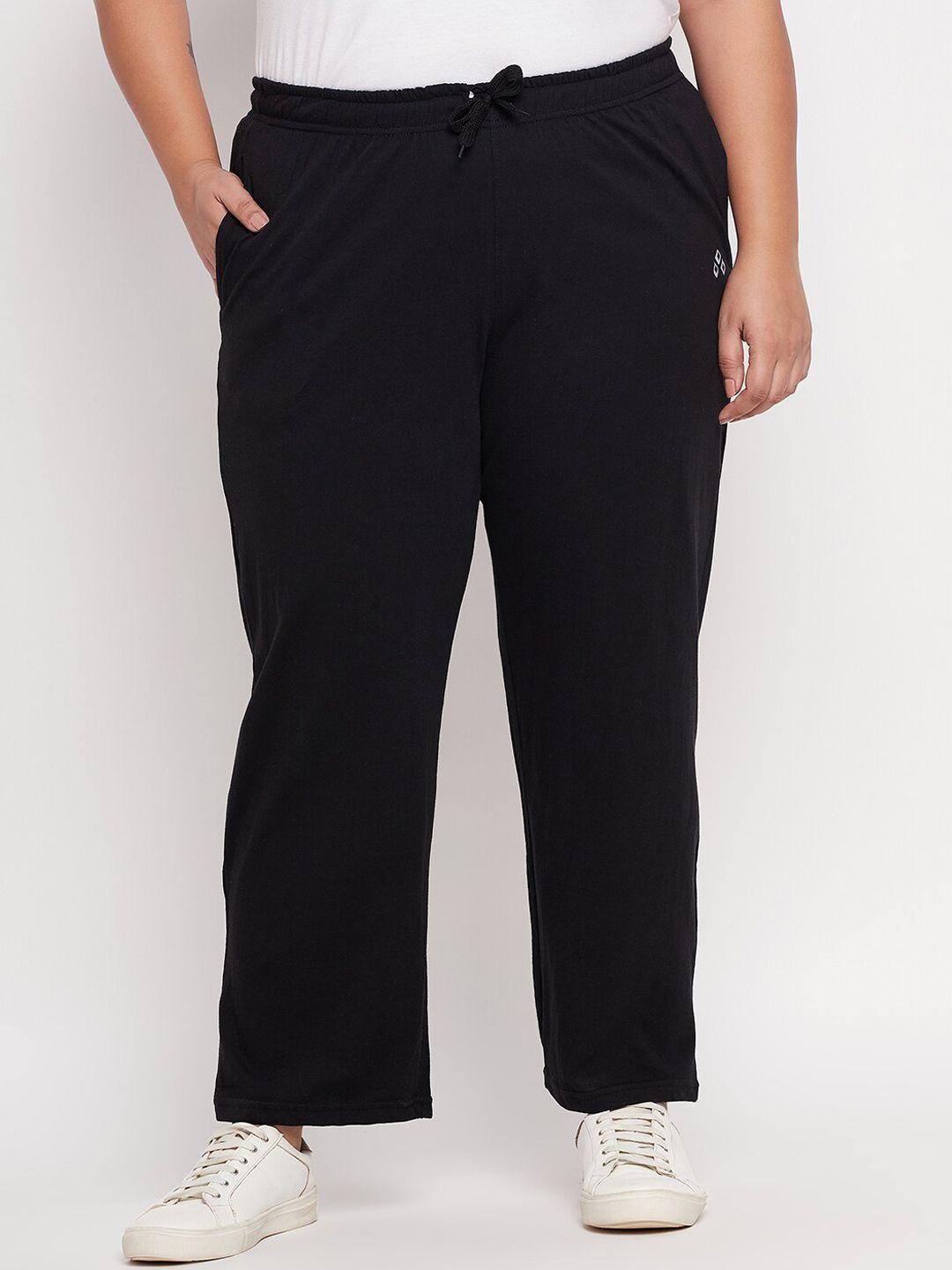 ALIZA Plus Size Cotton Relaxed Fit Track Pants