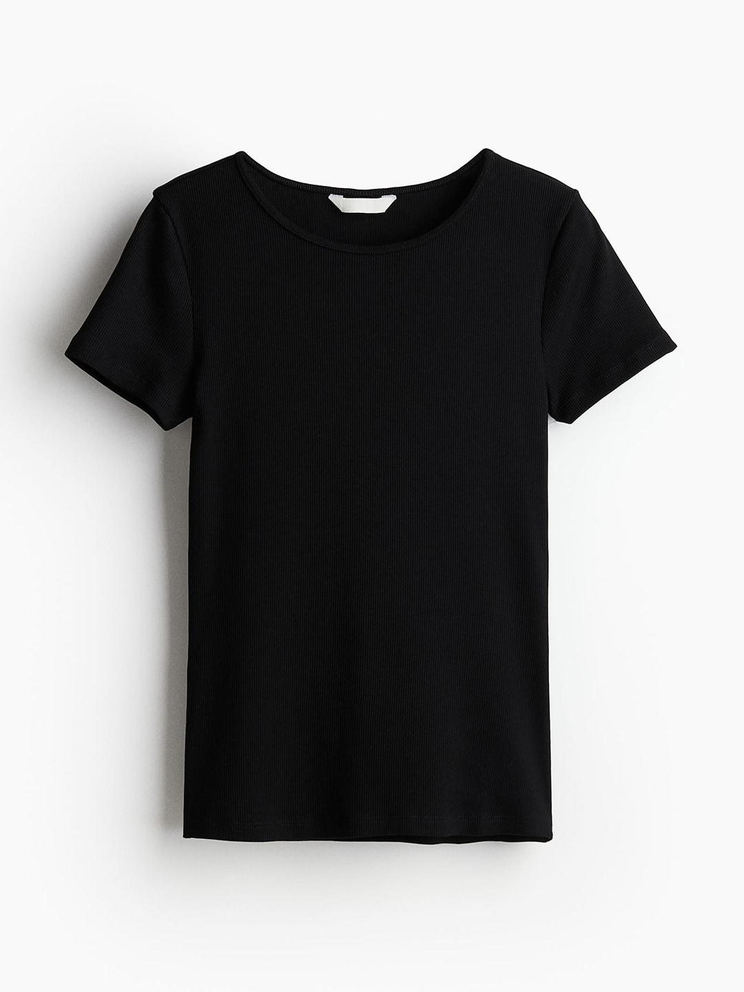 H&M Women Ribbed T-shirt