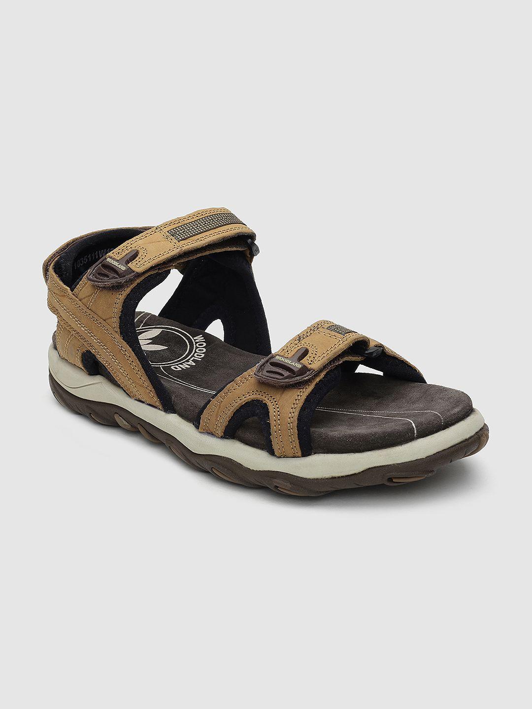 woodland-men-brown-solid-leather-sports-sandals