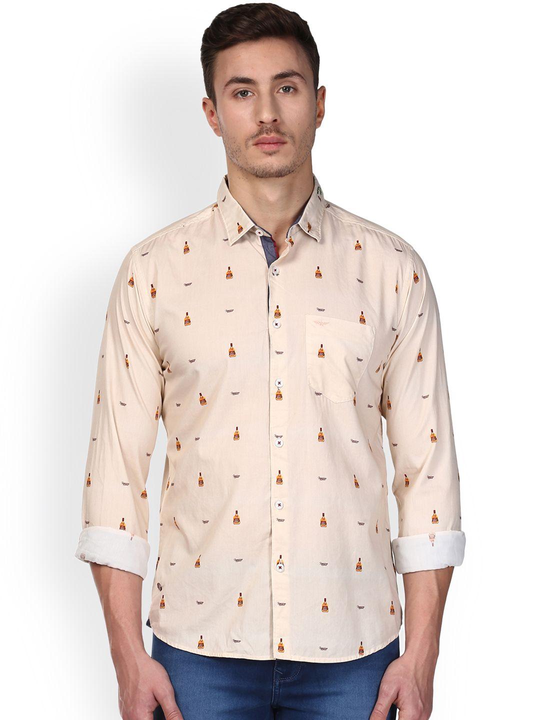 park-avenue-men-beige-slim-fit-printed-casual-shirt