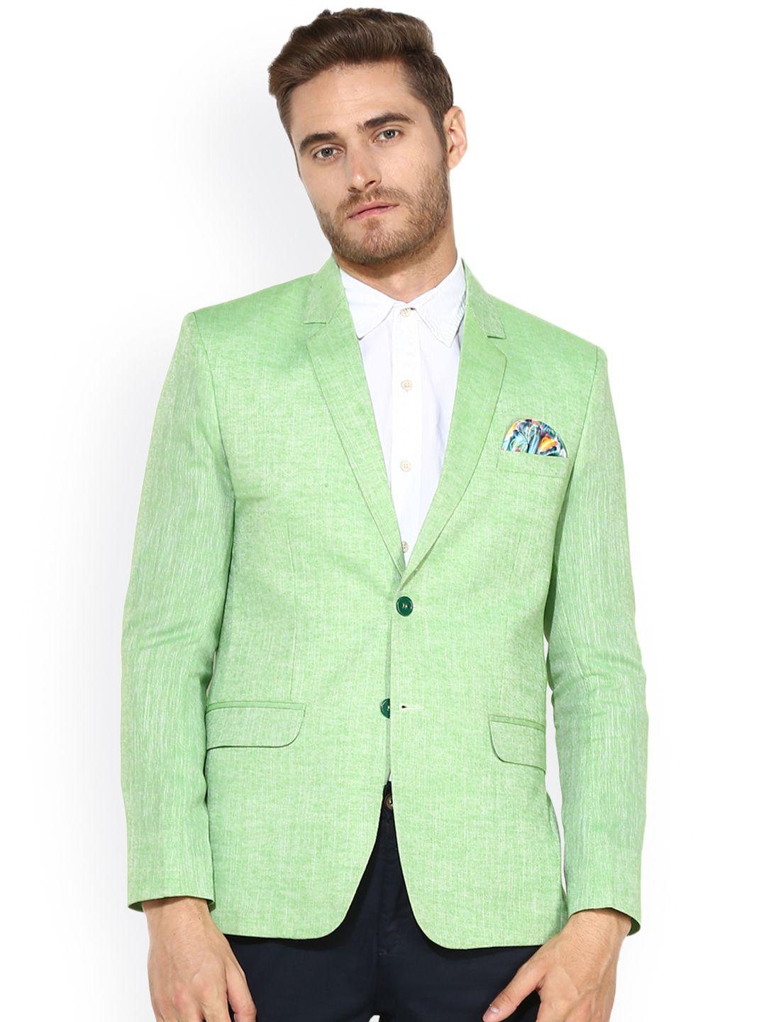 hangup-men-green-single-breasted-linen-casual-blazer