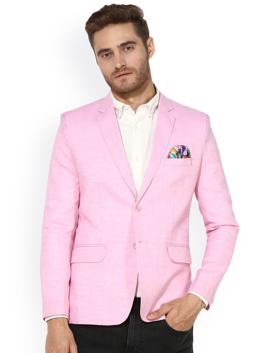 hangup-men-pink-solid-linen-single-breasted-slim-fit-blazer