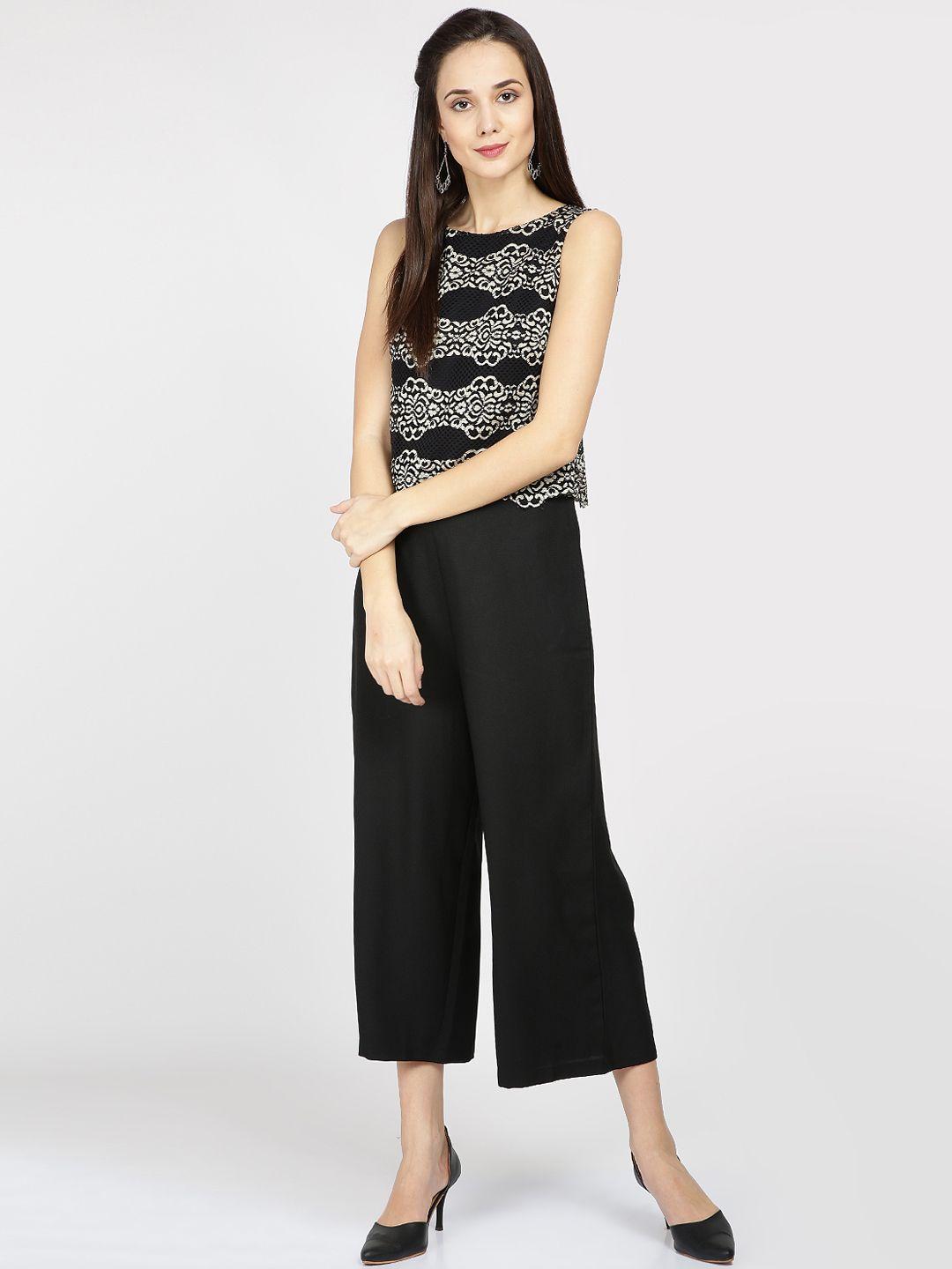 gipsy-black-self-design-culotte-jumpsuit