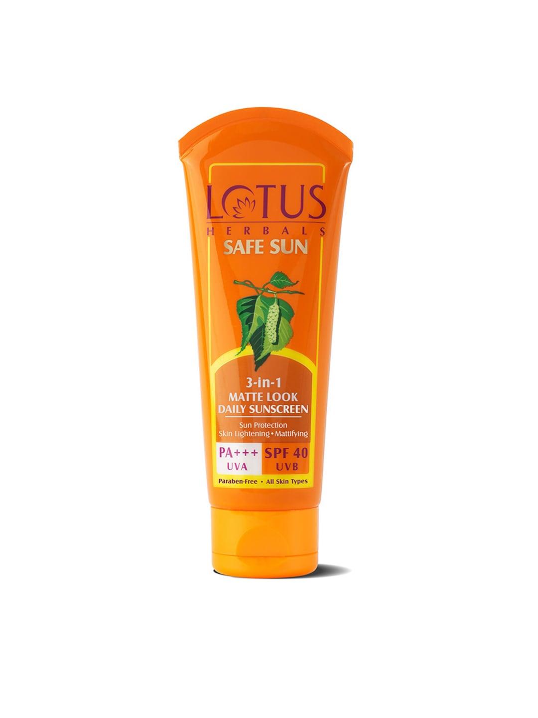 Lotus Herbals Sustainable Safe Sun PA+++ SPF 40 Daily Sunblock 50 gm
