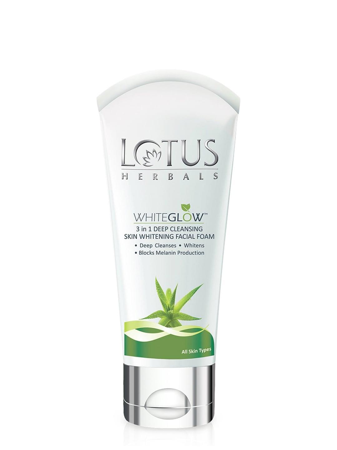 Lotus Herbals Sustainable WhiteGlow 3-in-1 Deep Cleansing Skin Whitening Facial Foam 50 g