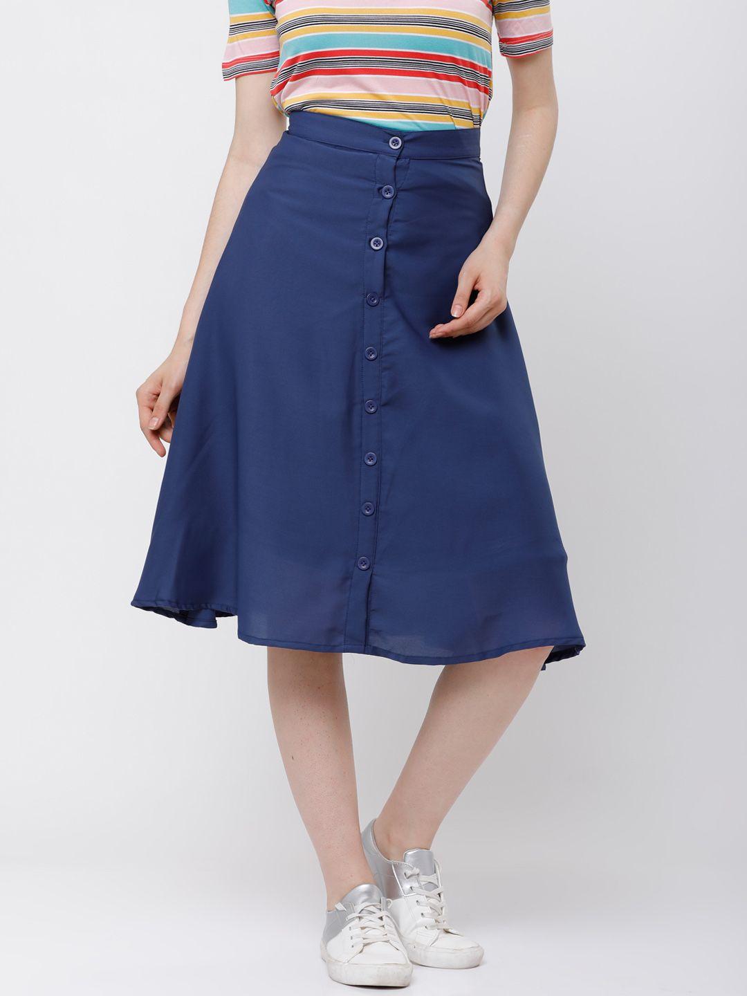tokyo-talkies-women-navy-blue-solid-a-line-skirt