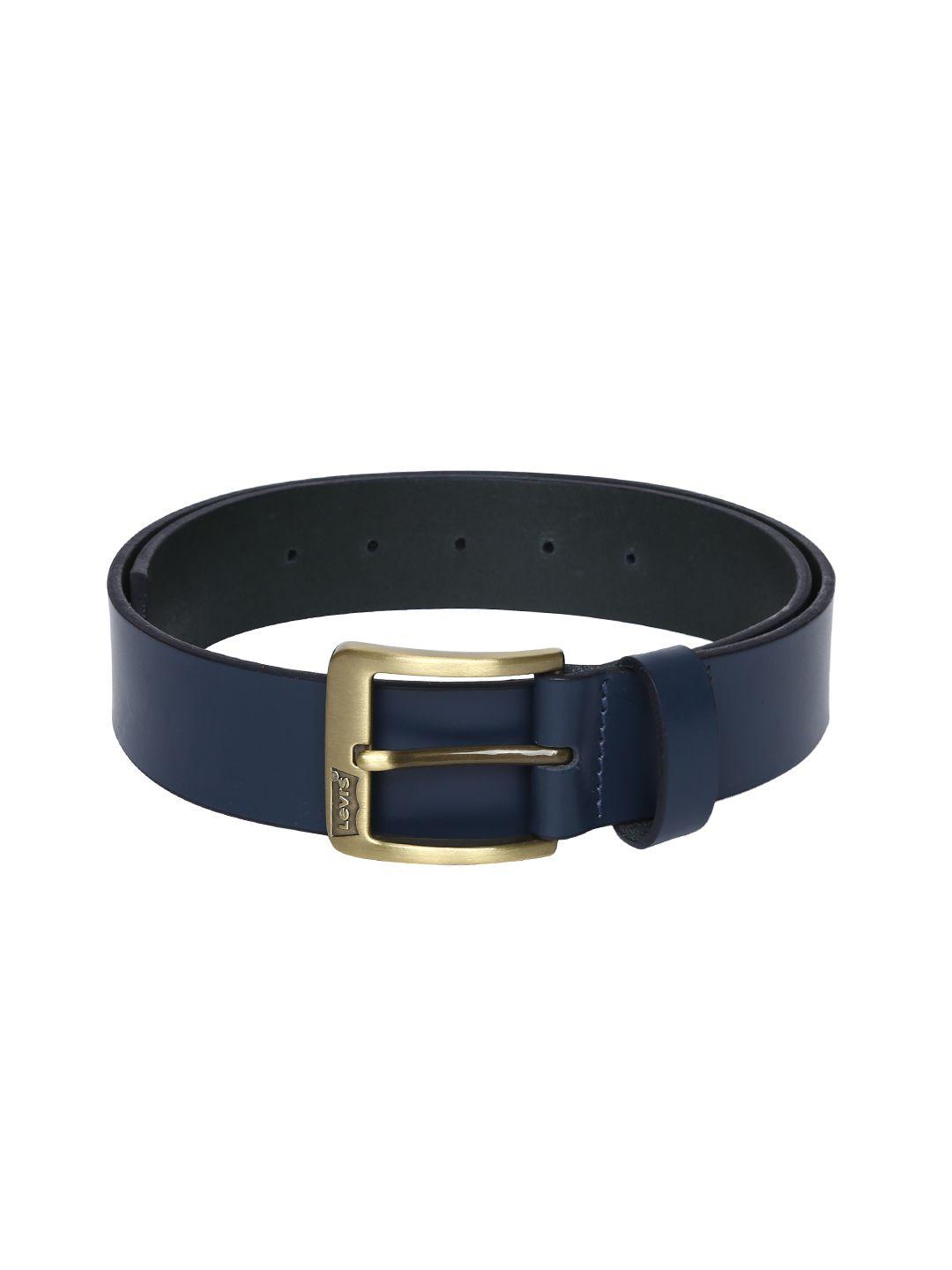 levis-men-blue-solid-leather-belt