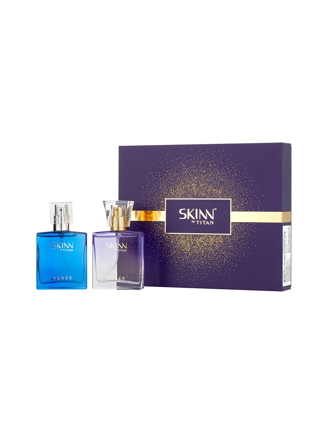 SKINN by Titan Set of 2 Verge & Sheer Mini Gift Set Perfumes for His & Her