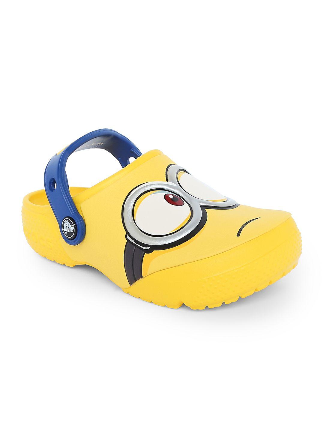 crocs-funlab--boys-yellow--blue-minion-printed-clogs