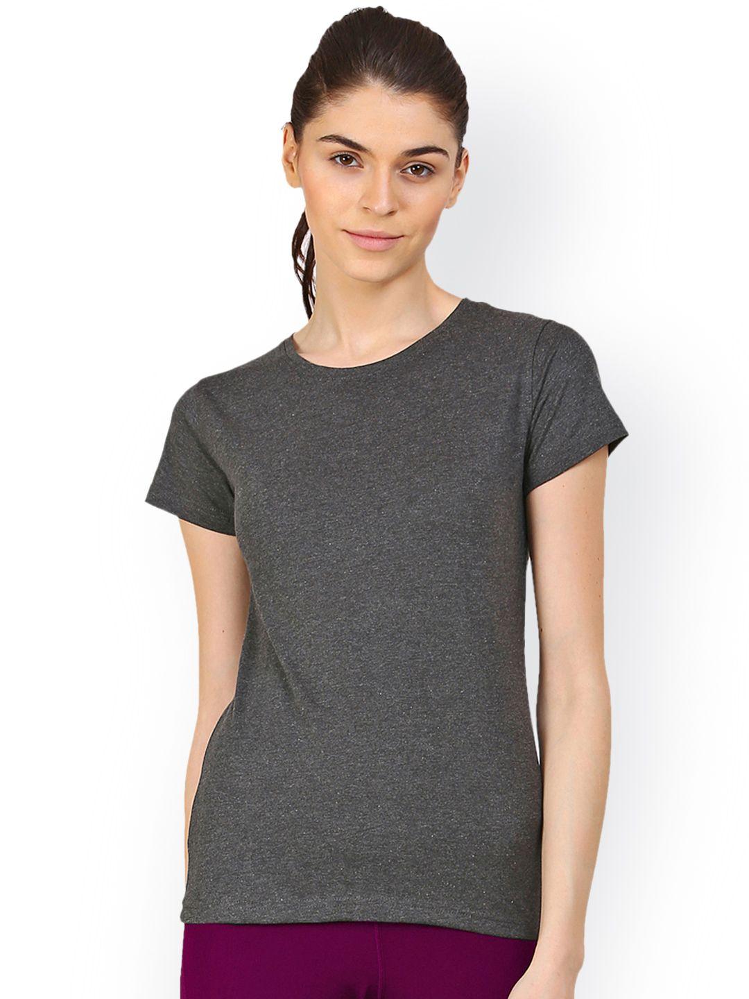 appulse-women-charcoal-solid-round-neck-t-shirt