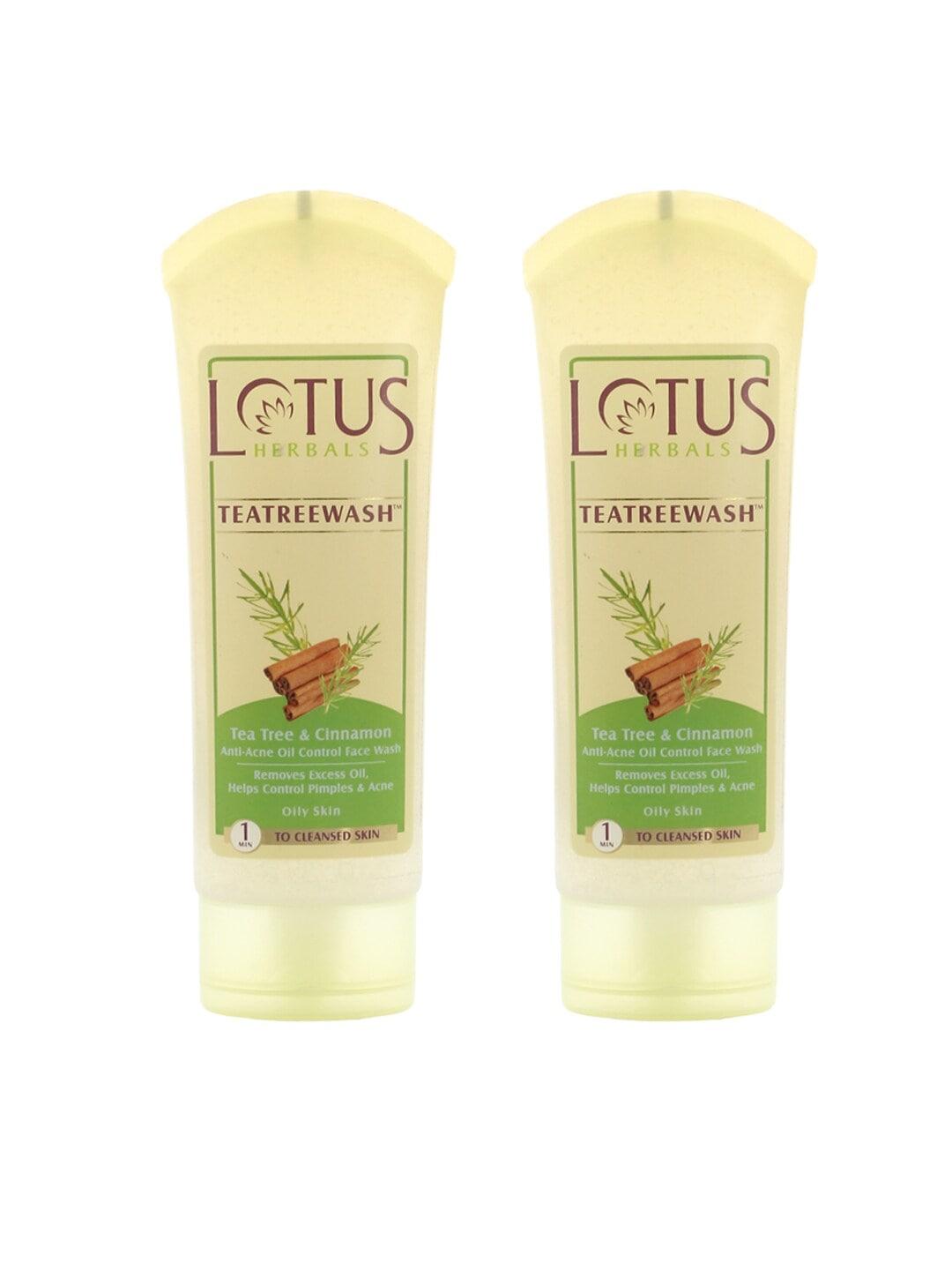 Lotus Herbals Sustainable Pack of 2 Tea Tree Face Wash