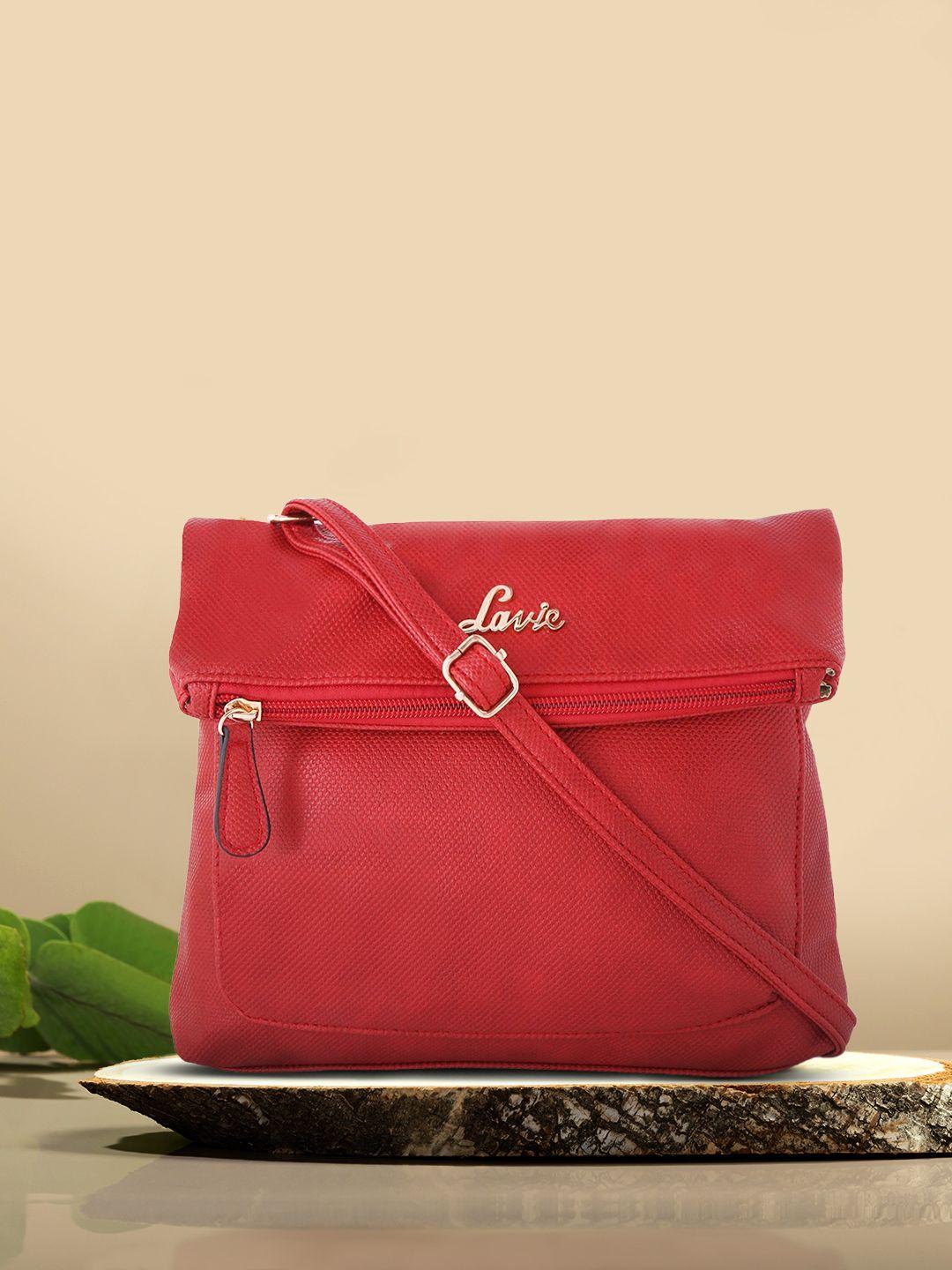 lavie-red-solid-sling-bag