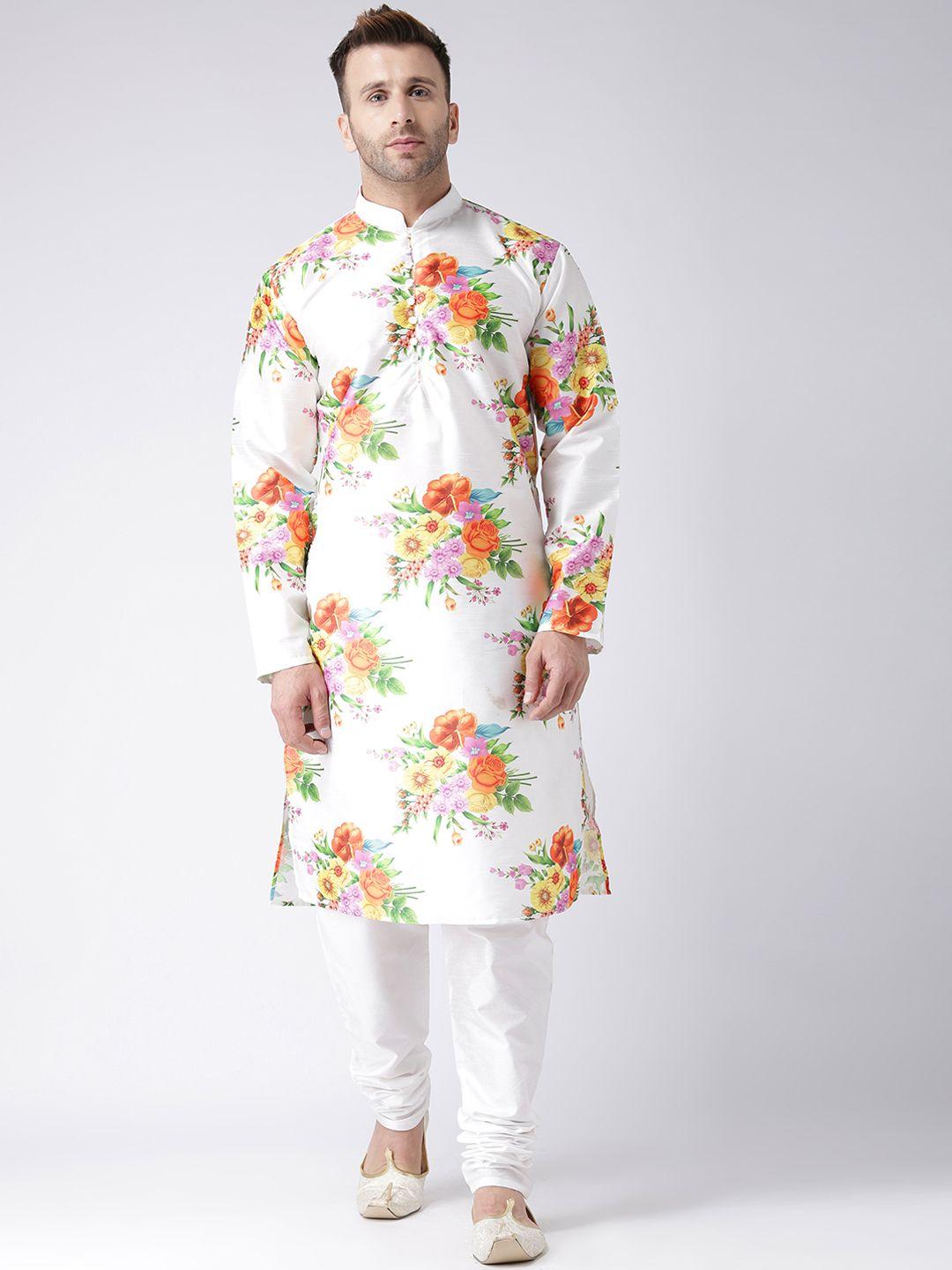 hangup-men-white-printed-kurta-with-churidar