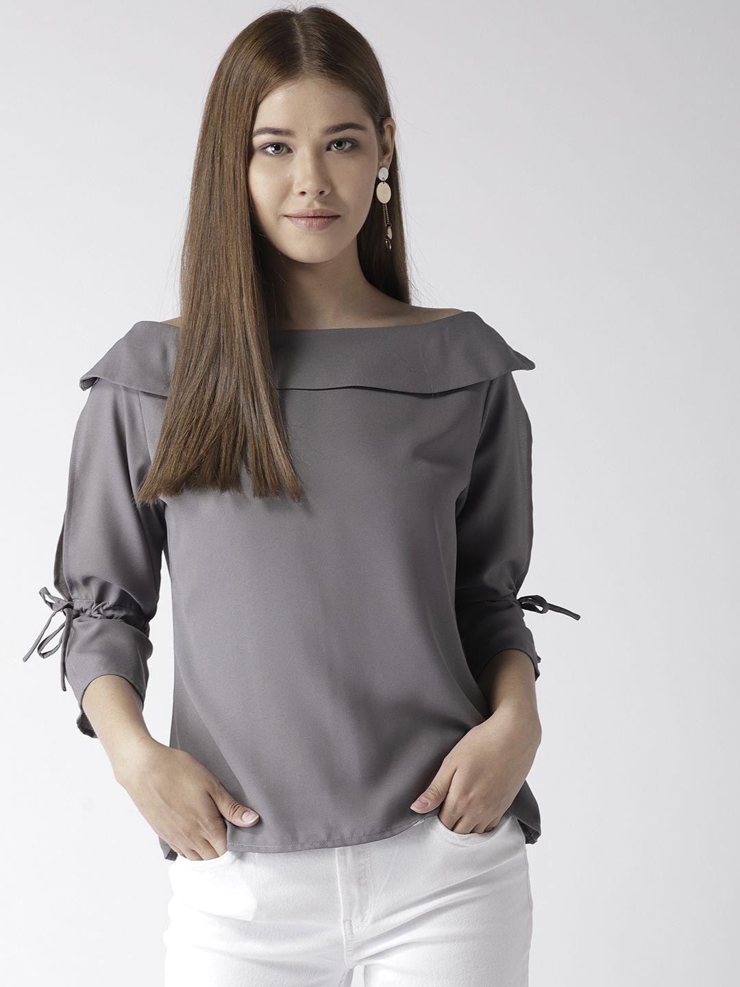 style-quotient-by-noi-women-grey-solid-top