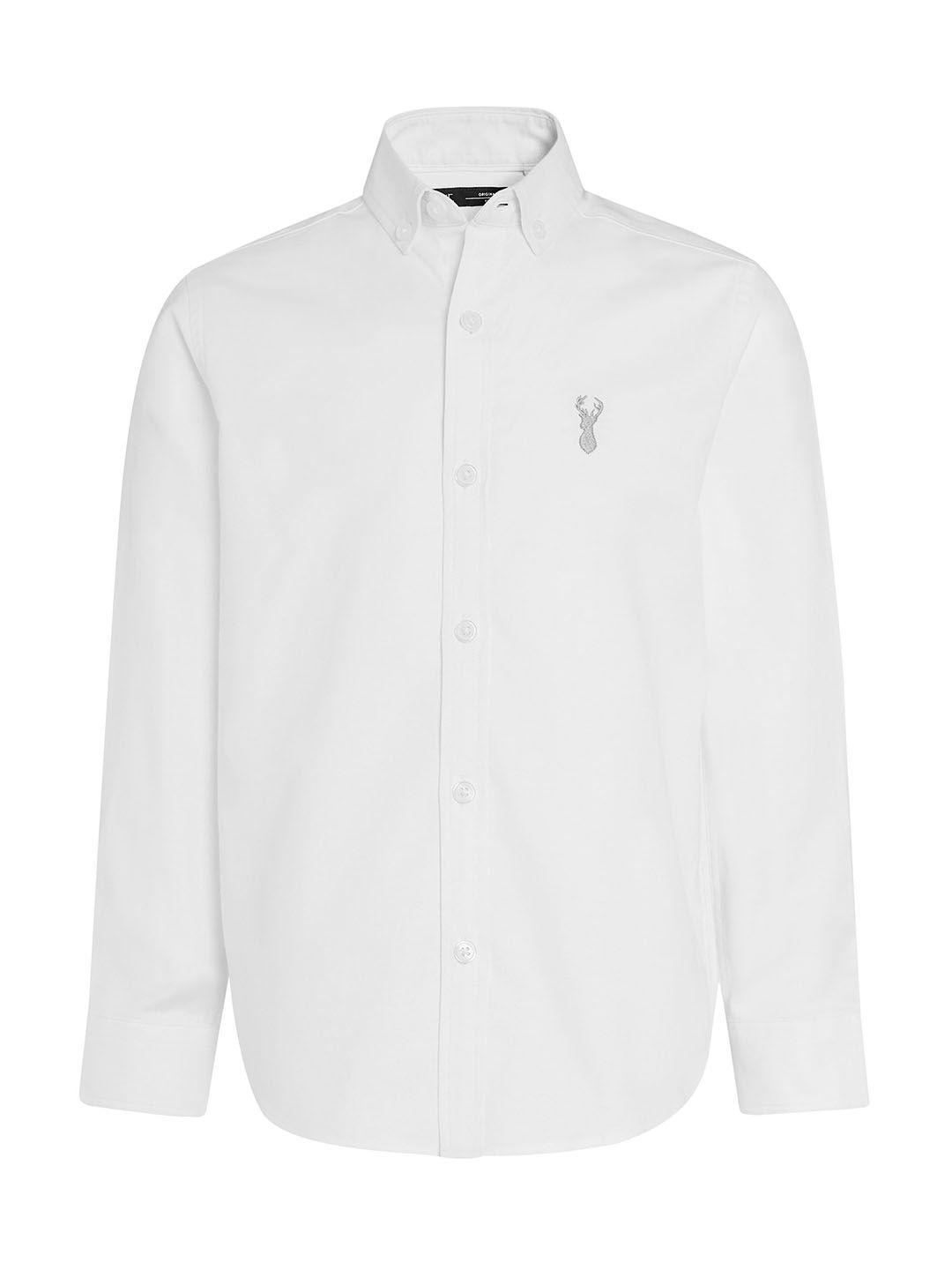 NEXT Boys White Regular Fit Solid Casual Shirt