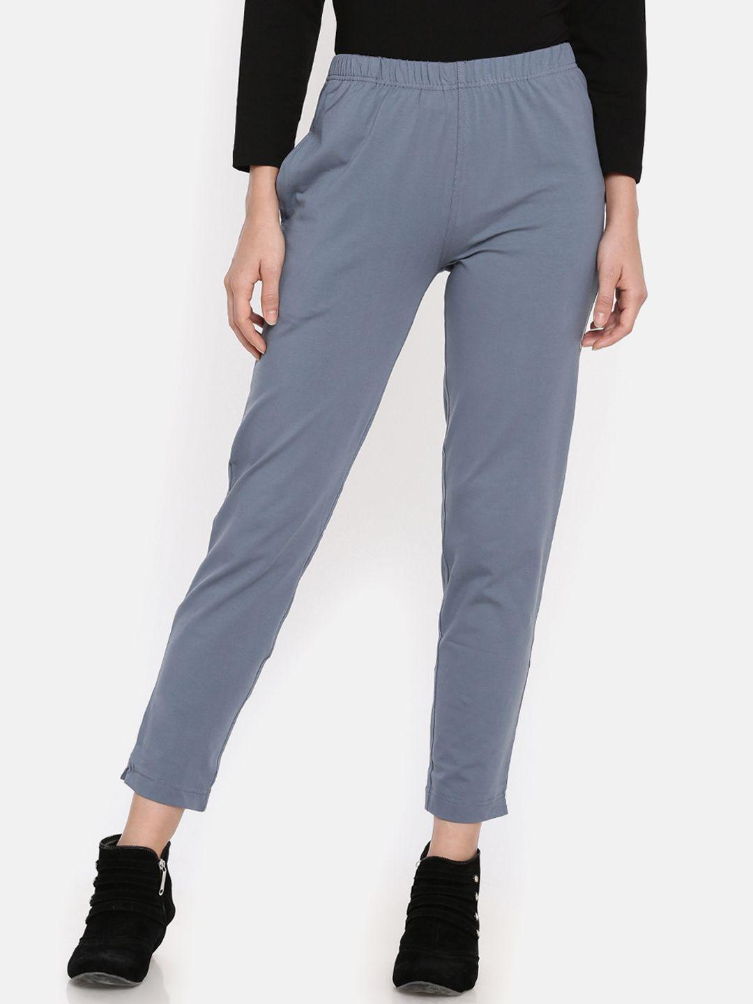 dollar-missy-women-grey-solid-classic-straight-fit-cigarette-trousers