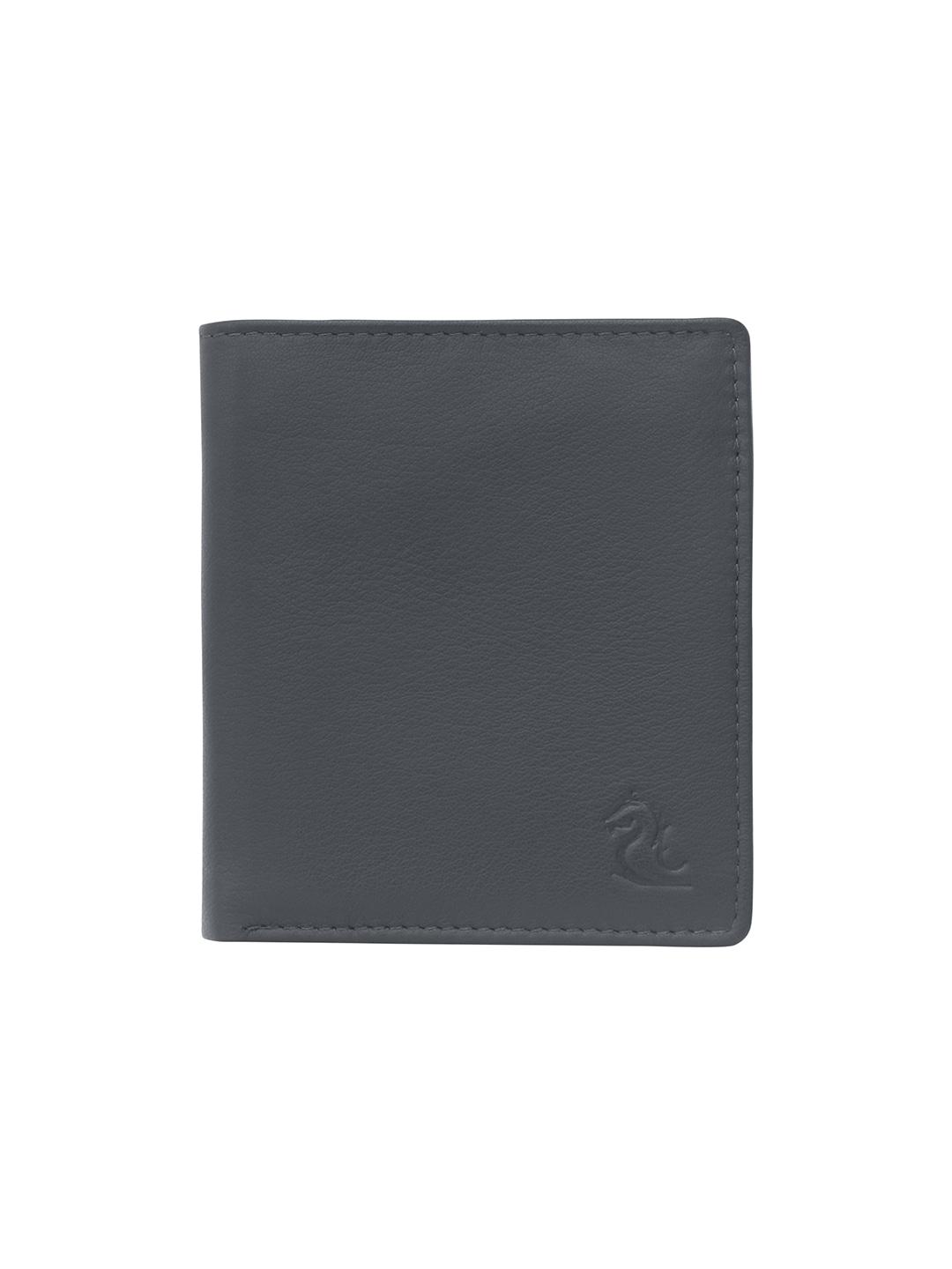 Black Leather Two Fold Wallet