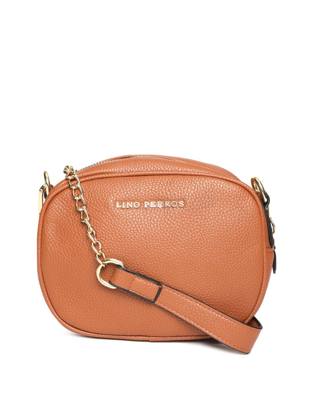 Lino Perros Tan Brown Solid Sling Bag