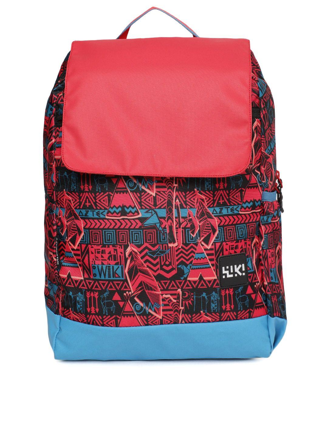 Wildcraft Unisex Red & Blue Graphic Backpack