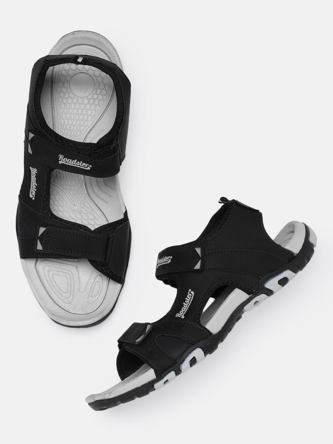 Roadster Men Black Sports Sandals