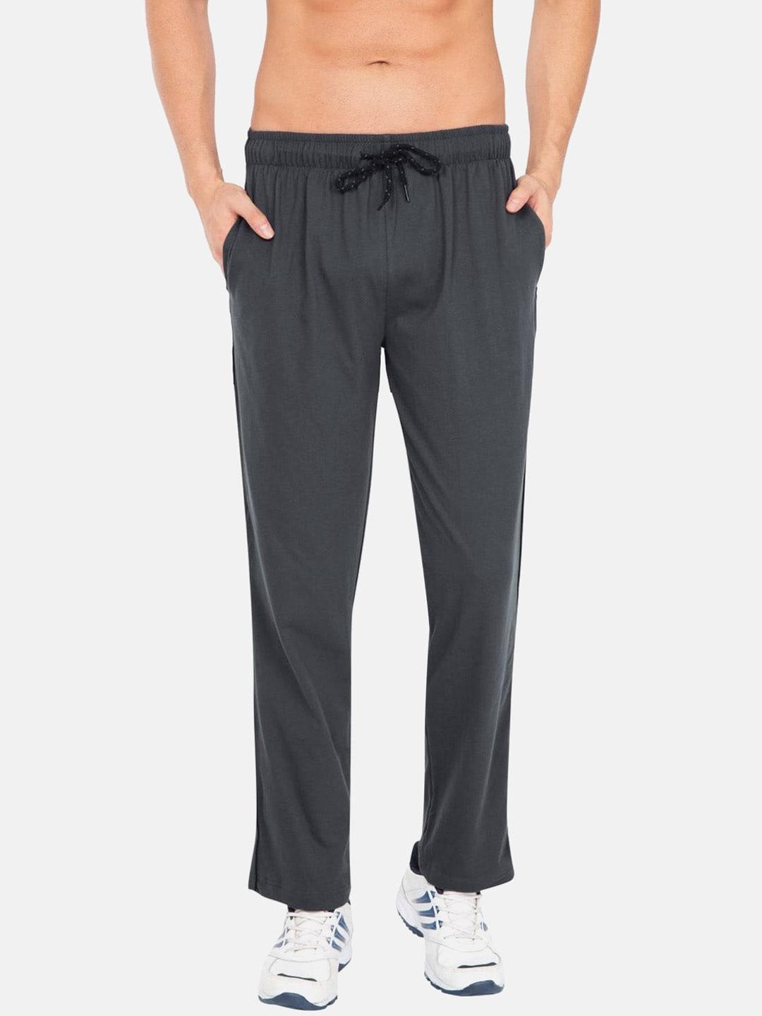 Jockey Men Charcoal Grey Comfort Fit Solid Track Pants