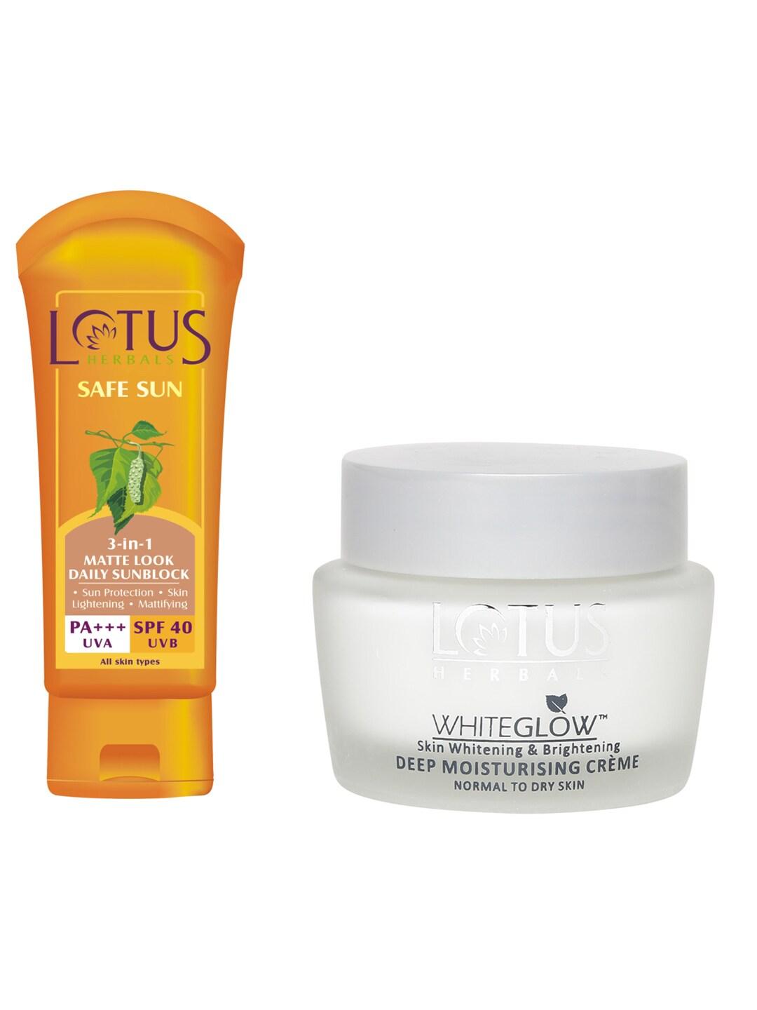 Lotus Herbals Safe Sun Sunscreen & Skin Whitening & Brightening Deep Moisturizing Cream